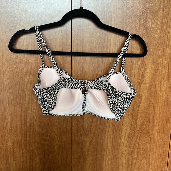Leopard Plunge Push-up Underwire Swim Top - Picture 2 of 3